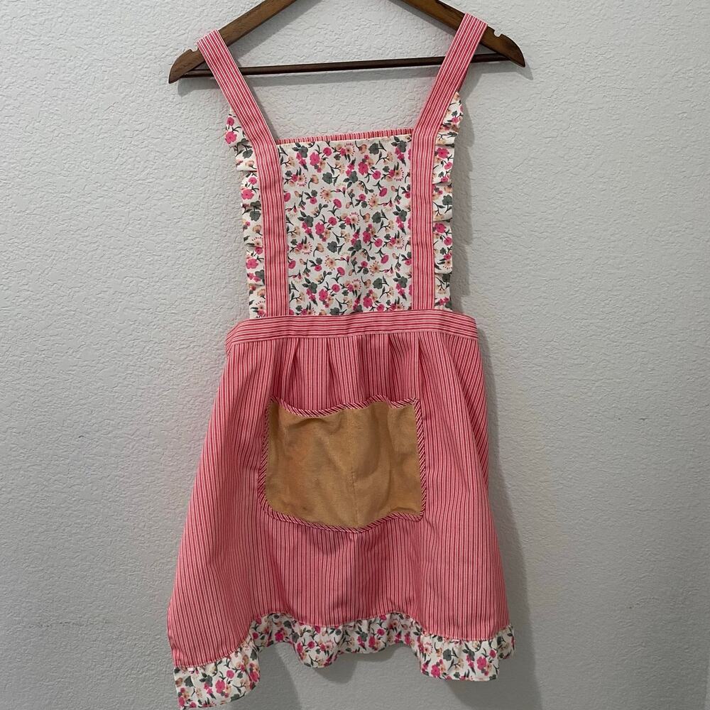 Yoayuan Starlight Floral Pinafore Apron Pink Cottagecore One Size - Picture 2 of 8